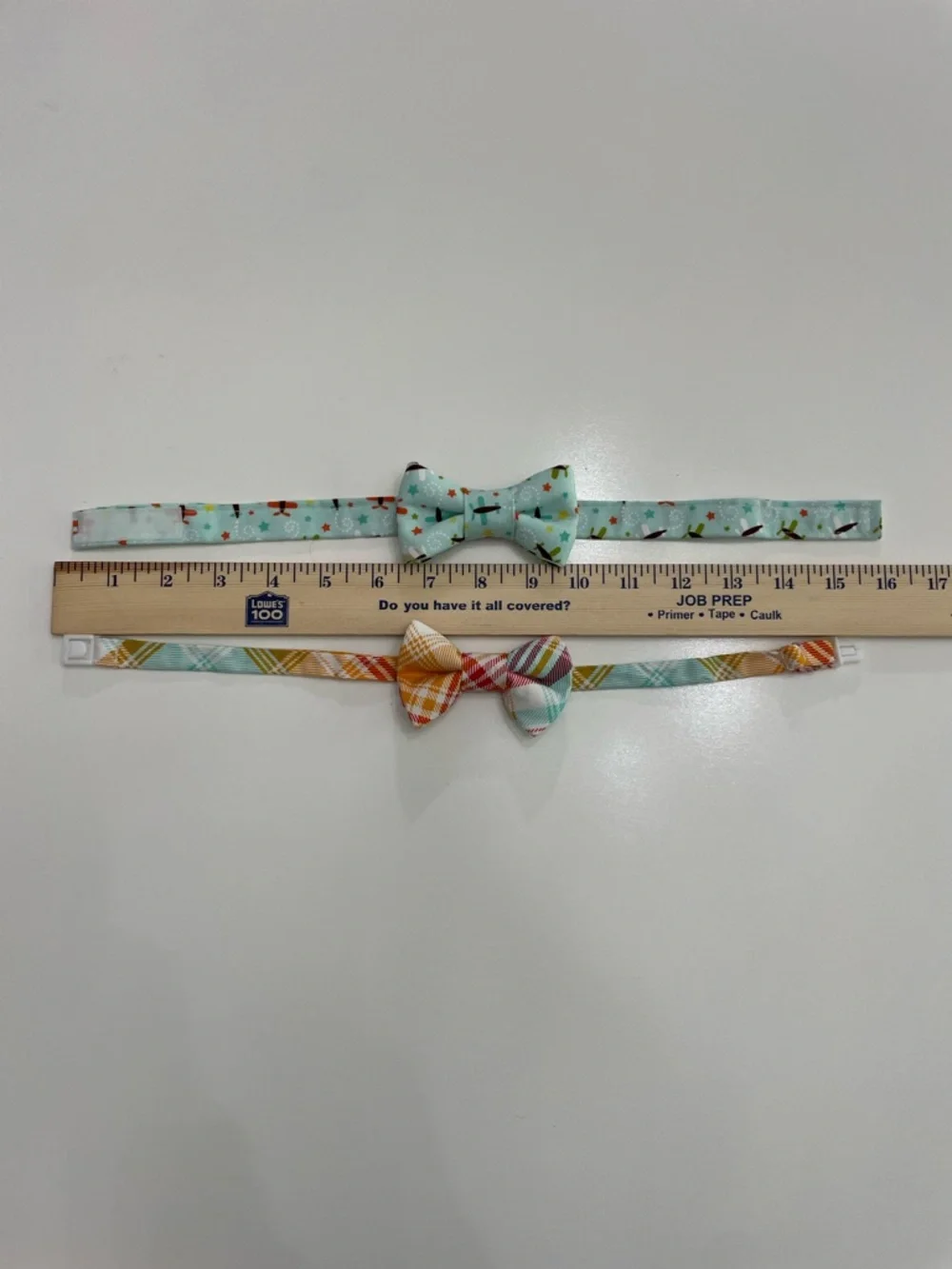 Kids Bow Ties - Summer Plaid and Light Blue Airplanes